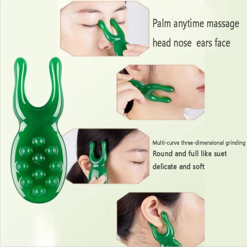 Gua Sha en résine pour lifting du visage, outil de soin du visage, plaque de massage, réduit les poches, lifting du nez, masseur de nez portable, beauté