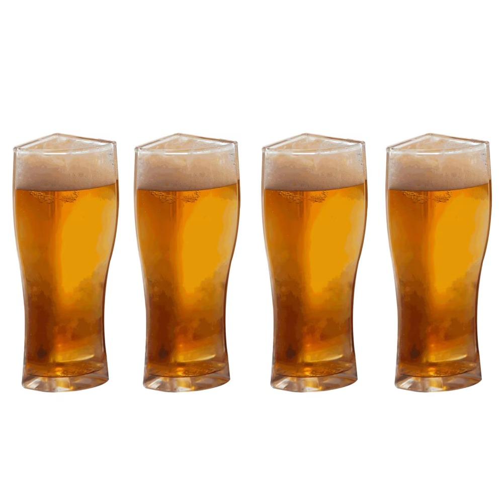 4pcs Acrylic Wine Glass Transparent Beer Cup Funny Beer Mug  Club