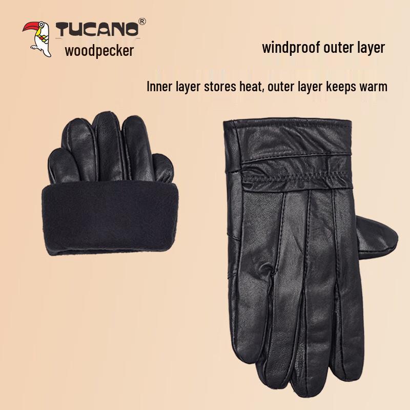 TUCANO Men's Winter Sheepskin Touchscreen Gloves