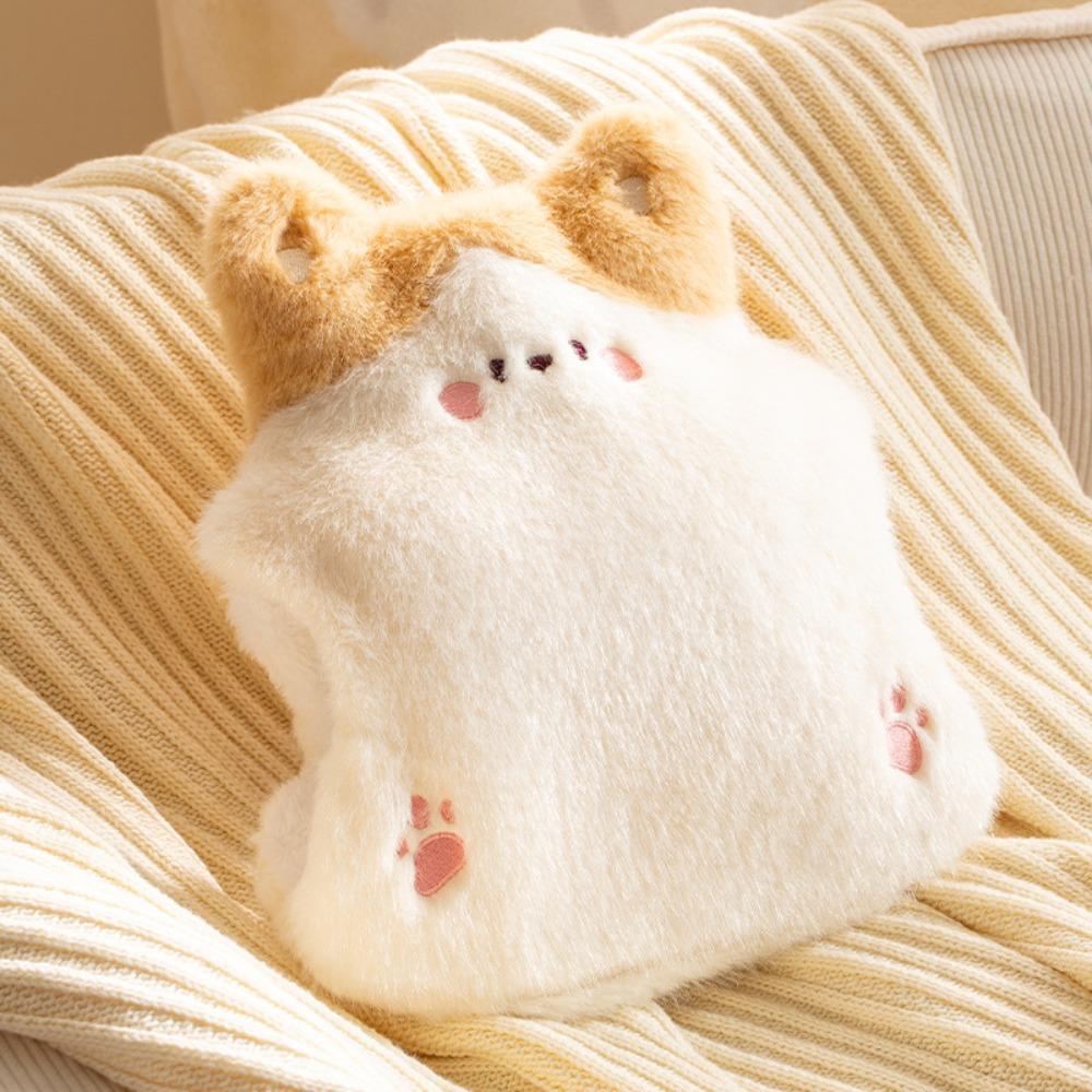 

Cute Cartoon Hot Water Bottle PVC Detachable Water Injection Bag Cover Hand Foot Warmer Home Use білий