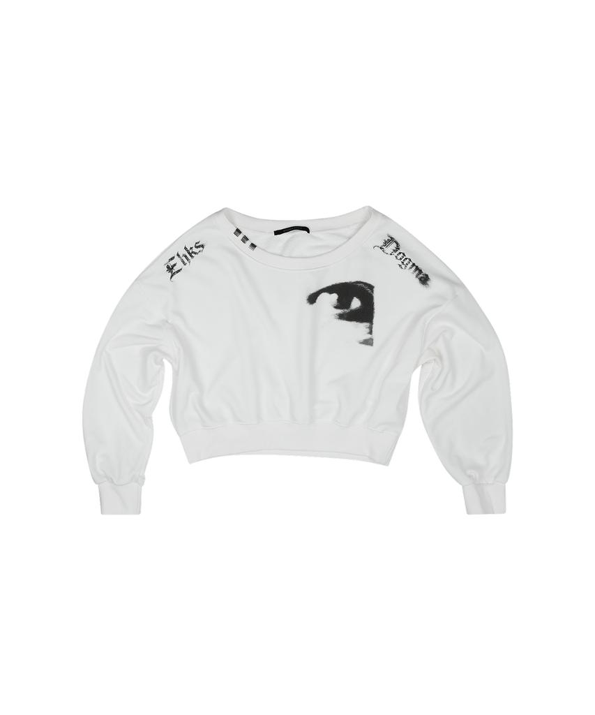 Dogeumaegseu Off Shoulder Sweat Shirt White