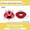 Colored Aluminum Alloy Countersunk Fish Eye Washers - M6/M8/M10