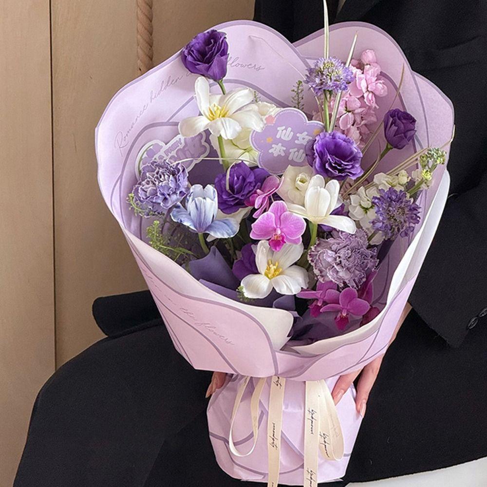 10pcs Romantic Bouquet Wrapping Paper Colorful Gift Packaging Paper  Teacher's Day