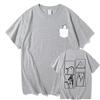 Summer Men's Oyasumi Punpun Printed T-shirt Japanese Anime 100% Pure Cotton Short-sleeved Casual Top