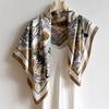 2025 90*90cm Printed Square Scarf Thin Breathable Sunscreen Shawl Casual Outdoor Windproof Head Wrap for Women Ribbon Headband