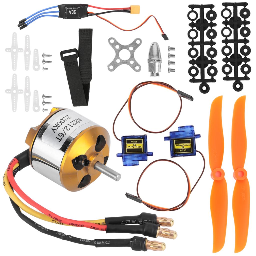 RC Aircraft Accessory RC Aircraft Propeller RC Remote Control Aircraft 2212 KV2200 Motor 6035 Propeller Servo 30A ESC XT60 Set