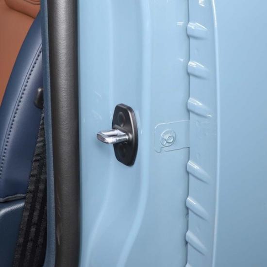 4× Schwarze ABS-Türschloss-Abdeckung Schnalle Zierleiste Für Ford Maverick -23