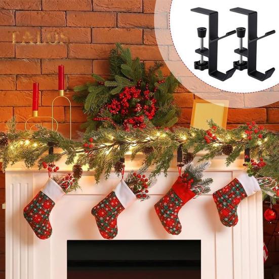 1/2/4/6 buc suporturi pentru șosete de Crăciun, rezistente la rugină și zgârieturi, reglabile, cuiere pentru ghirlandă, suporturi pentru șosete de șemineu