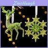 Christmas Tree Scene Decor With Glitter Snowflake Ornaments And Acrylic Material For Holiday Celebrations