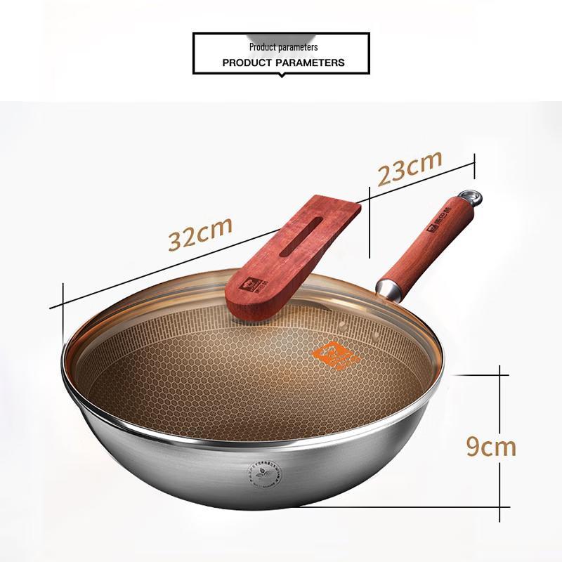 KOBACH Honeycomb 304 Stainless Steel Wok