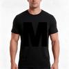 Uppercase Letter M Tshirt Summer Casual Cotton Tee Oversized Streetwear Tops Vintage Graphic Print Loose Fit Short Sleeve