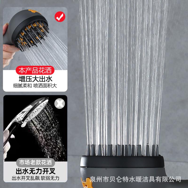 Pet dog shower shower nozzle cleaning beauty bath artifact three-speed pressurized silicone shower head