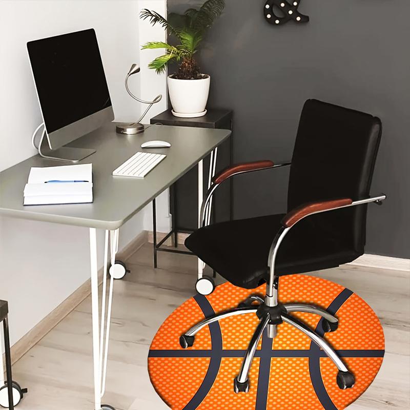 

1pc Office Carpet Chair Mats Basketball Pattern Design Perfect for Decorating Office Chairs, Living Rooms, Or Bedrooms.YDT049 80cm by 80cm