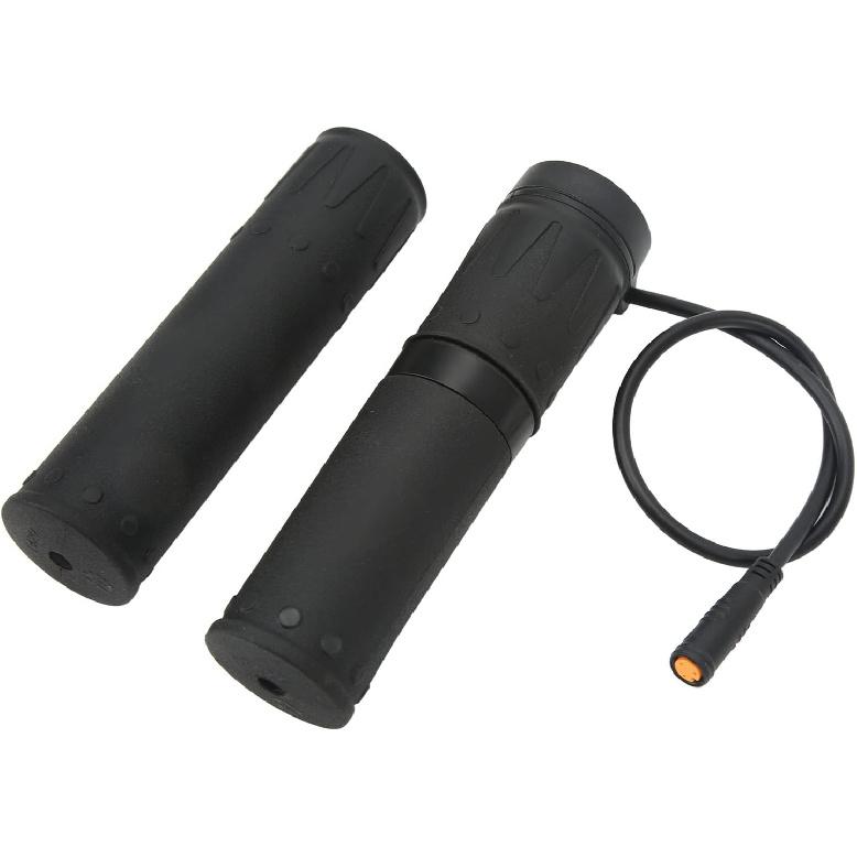 

Electric Bike Throttle Grip Half Twist 22.2mm Handlebar 12V-72V Compatible Rubber Grip Speed Control for E Bike Scooter Mountain Bike Conversion