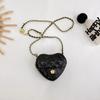 Solid Color Mini Crossbody Bag Heart Shaped Shoulder Bag New Girls Handbag
