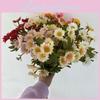 Polish Chamomile 2 Silk Fake Flowers For Photography Props Home Decoration