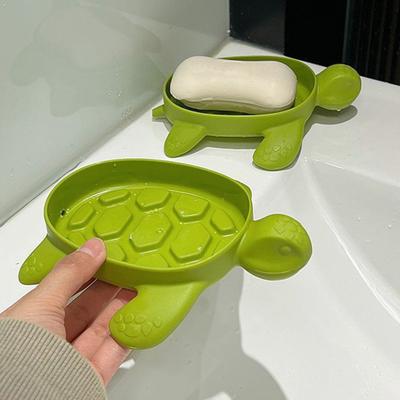 1/2 Stück Schildkröten Seifenschale PP Material Seifenhalter Dusche Badezimmer Küche Rutschfeste Seifenablage Heimdeko