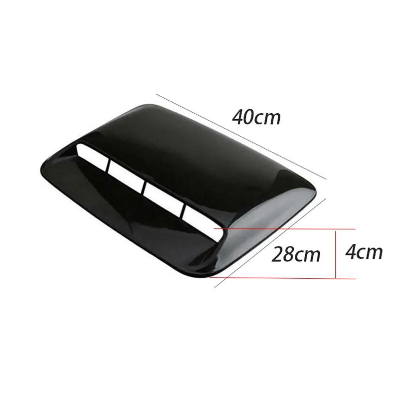 40cm Universal Car Air Flow Decorative Intake Hood Scoop Bonnet Vent Sticker Cover Hood Geared To Fit Any FLAT Hood Vehicle