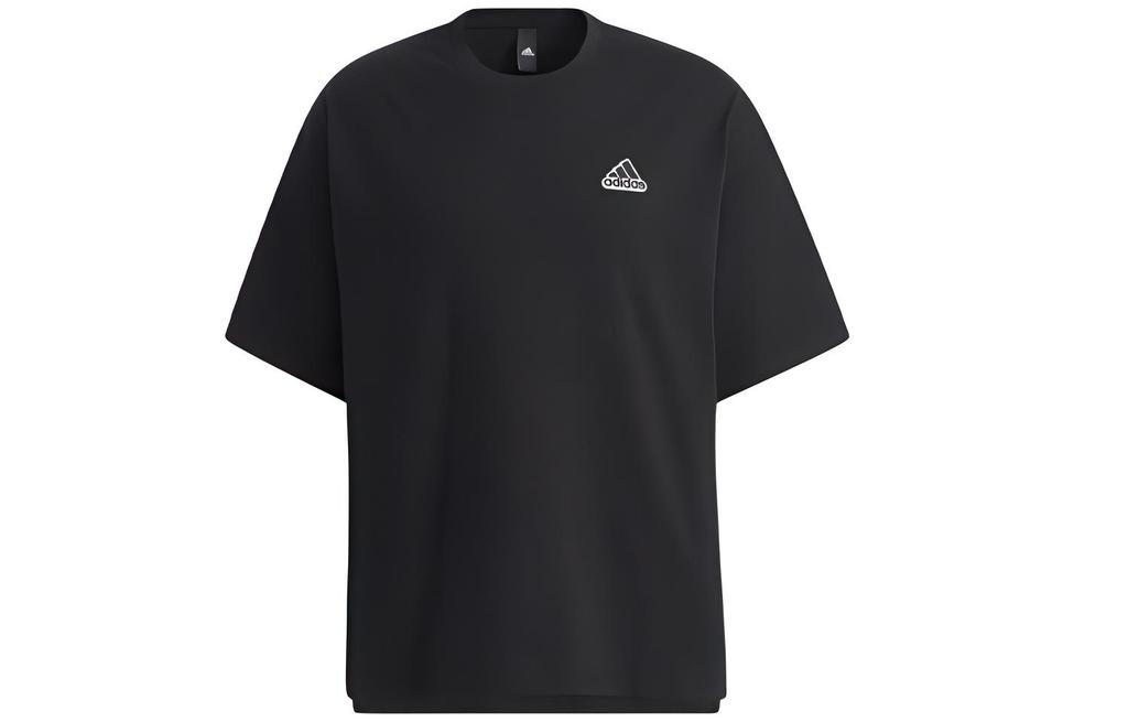 Adidas T Shirts Men's Black Crew Neck Moderate Straight Fit HA3648