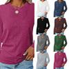 Women's Autumn and Winter Long Sleeved Round Neck T-shirt Hoodie Base Shirt