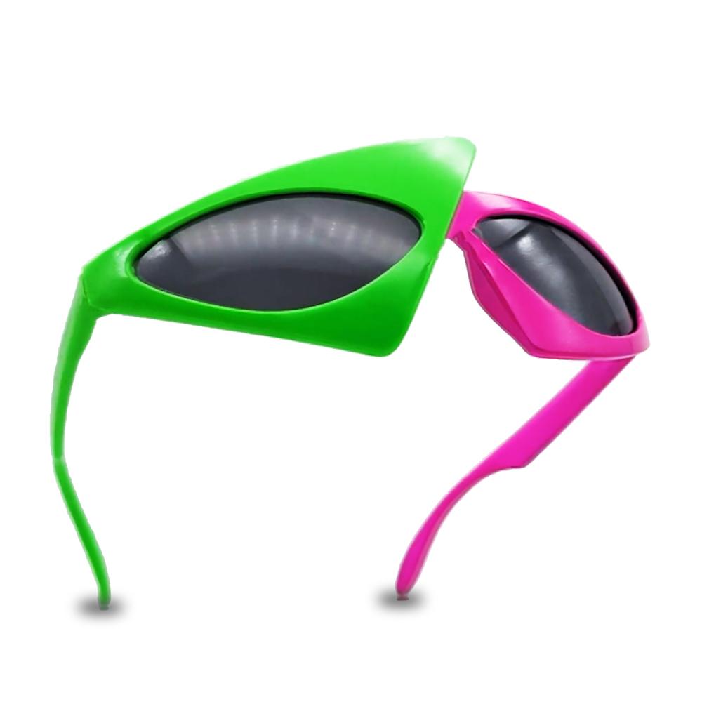 

VIVIBEE Green Red Glasses Fancy Party Festival Sunglasses Hip Hop Unique Y2K Roy Purdy Funny Shades 2026 Trending Product As Picutre