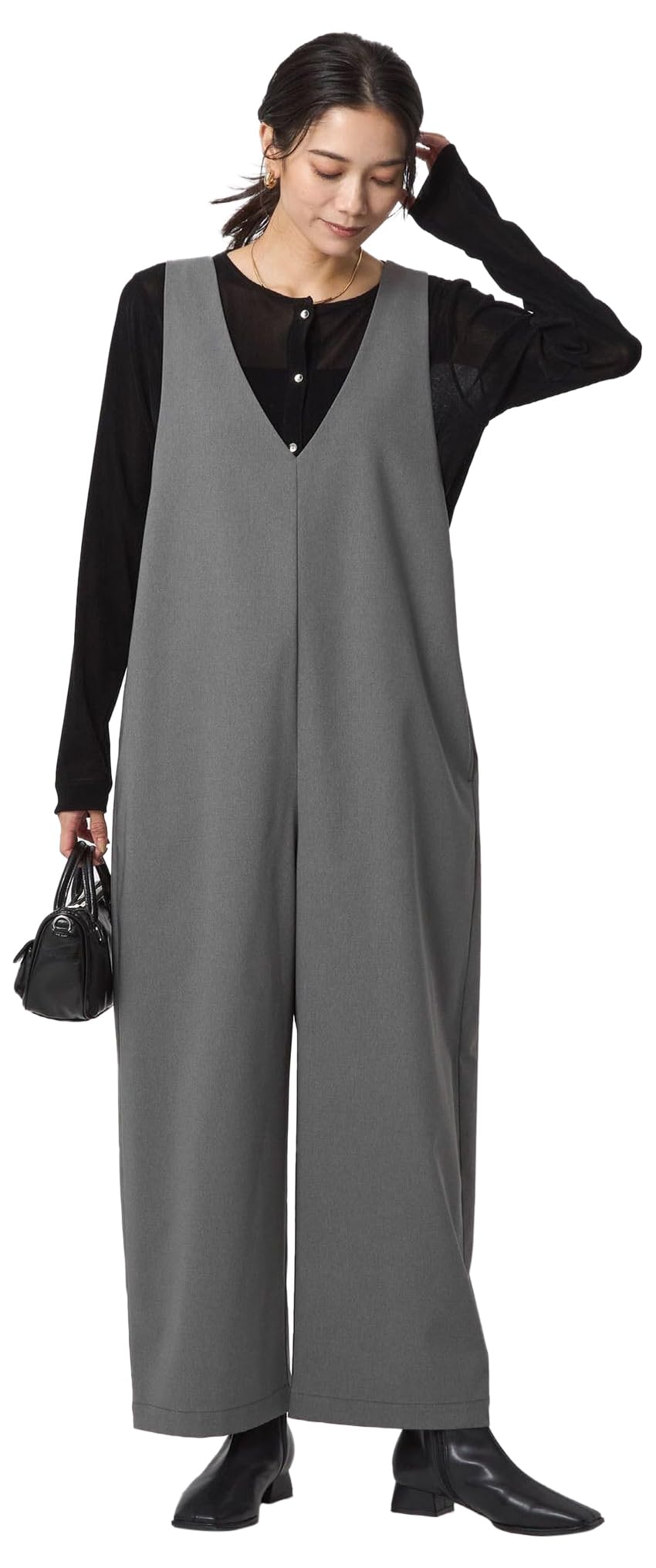 

Комбинезон из твила United Arrows Green Label Relaxing All My, 36261603373 1530, СР.СЕРЫЙ (15), S (36)