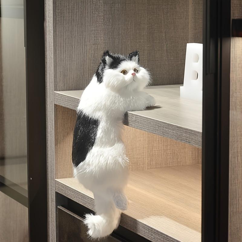 Bambola di Gatto in Resina Fatta a Mano - Ornamento da Collezione di Finto Gatto, Adatto per Decorazioni per la Casa, Matrimonio, Regalo - Non Richiede Elettricità, Materiale Durevole