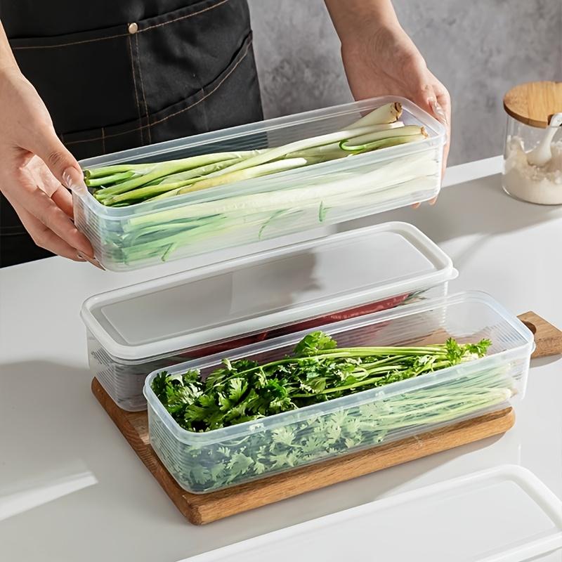 1 plastic food storage container with a flip lid, suitable for storing fresh produce, noodles, Onions, garlic and vegetables