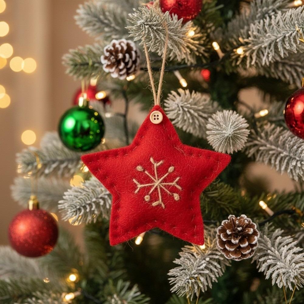 Creative Christmas Hanging Decoration Felt Fabric Colorful Felt Christmas Hanging Pendant Plush Handmade