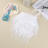 1M Ostrich Feathers Trim High Quality 8-10cm Feather Ribbon Fringe DIY Sewing Dress Clothes Decorations