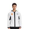 Li Ning Sweatshirts Men's White Hooded Moderate Cardigan AWDTD45-2