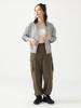 B:MING LIFE STORE by BEAMS Women's Long Sleeve Knit 2-Way Sweat-Like Cardigan, TOP_GREY, FREE Size