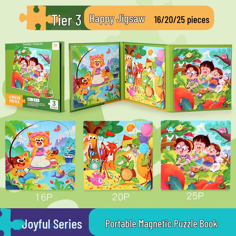 Magnetisches Baupuzzlespielbuch für Kleinkinder (1-3 Jahre) - Früherziehungsspielzeug