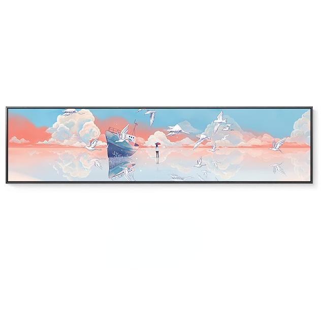 

Фентезійний приліжковий єдиноріг. Мрійливий постер із картиною на полотні та принти. Настінні художні плакати в стилі Nodic для вітальні, спальні. Галерея 20cm×40cm NoFrame