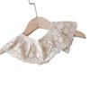 Korean Style Toddler Kids Lace Floral Bibs Cute Hollow Out False Collar Children Clothes Accessiory Pure Color Baby Girls Cotton