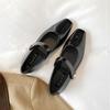 French Mary Jane shoes square head shallow mouth spring new soft sole flat bottom evening single shoes