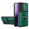 For Motorola Edge 40 5G Card Holder PC+TPU Phone Case Slide Lens Protection Kickstand Cover