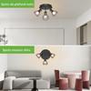 Kimjo Plafonnier Spot De Plafond Avec 3 Spots Douille E14, Applique Rétro Pour Chambre Séjour Couloir Café, Max 40W, Sans Ampoules