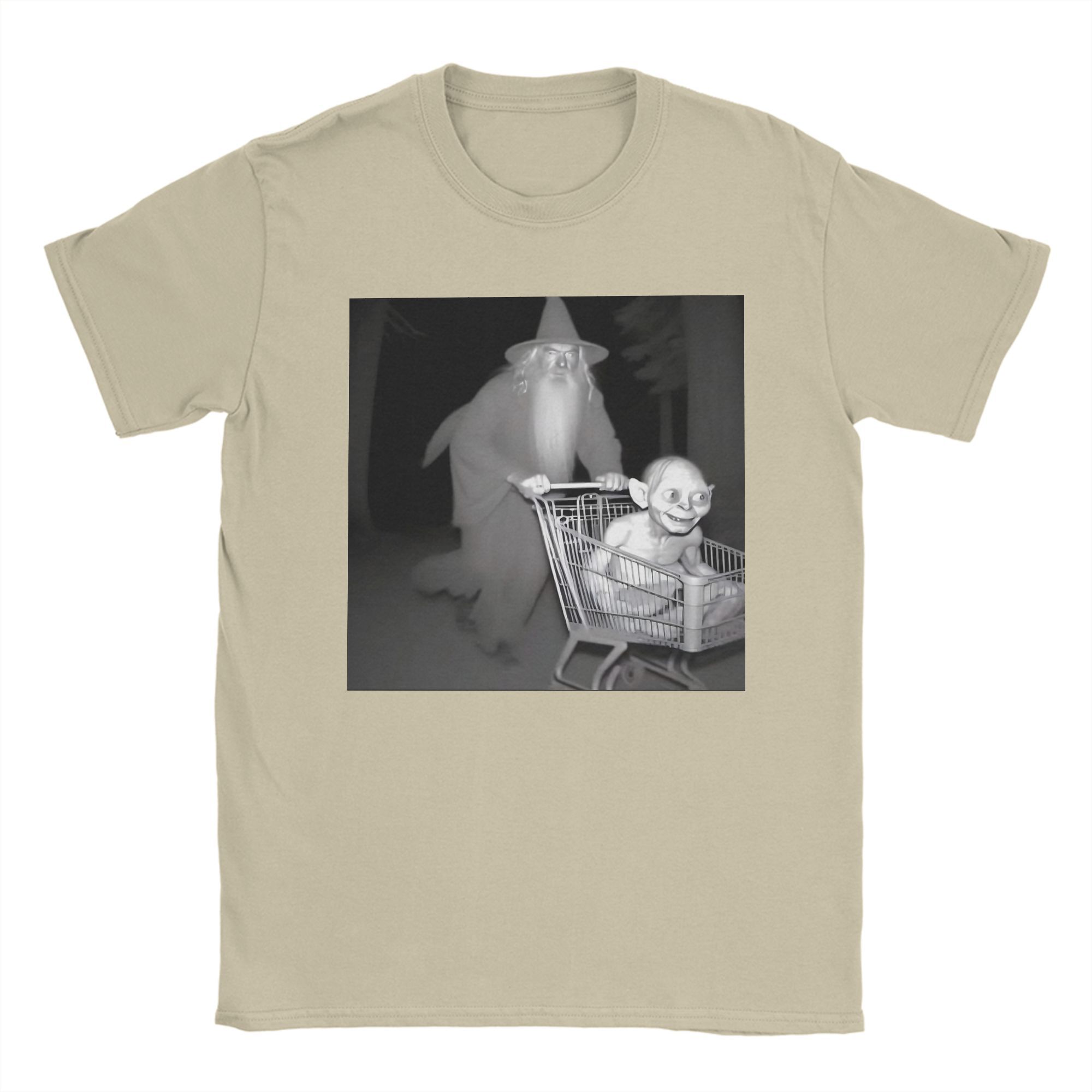 

Чоловічі футболки Чарівник штовхає візок з істотою Вінтажна футболка 100% бавовна L-Володарі Р-Кілець Футболка одяг M