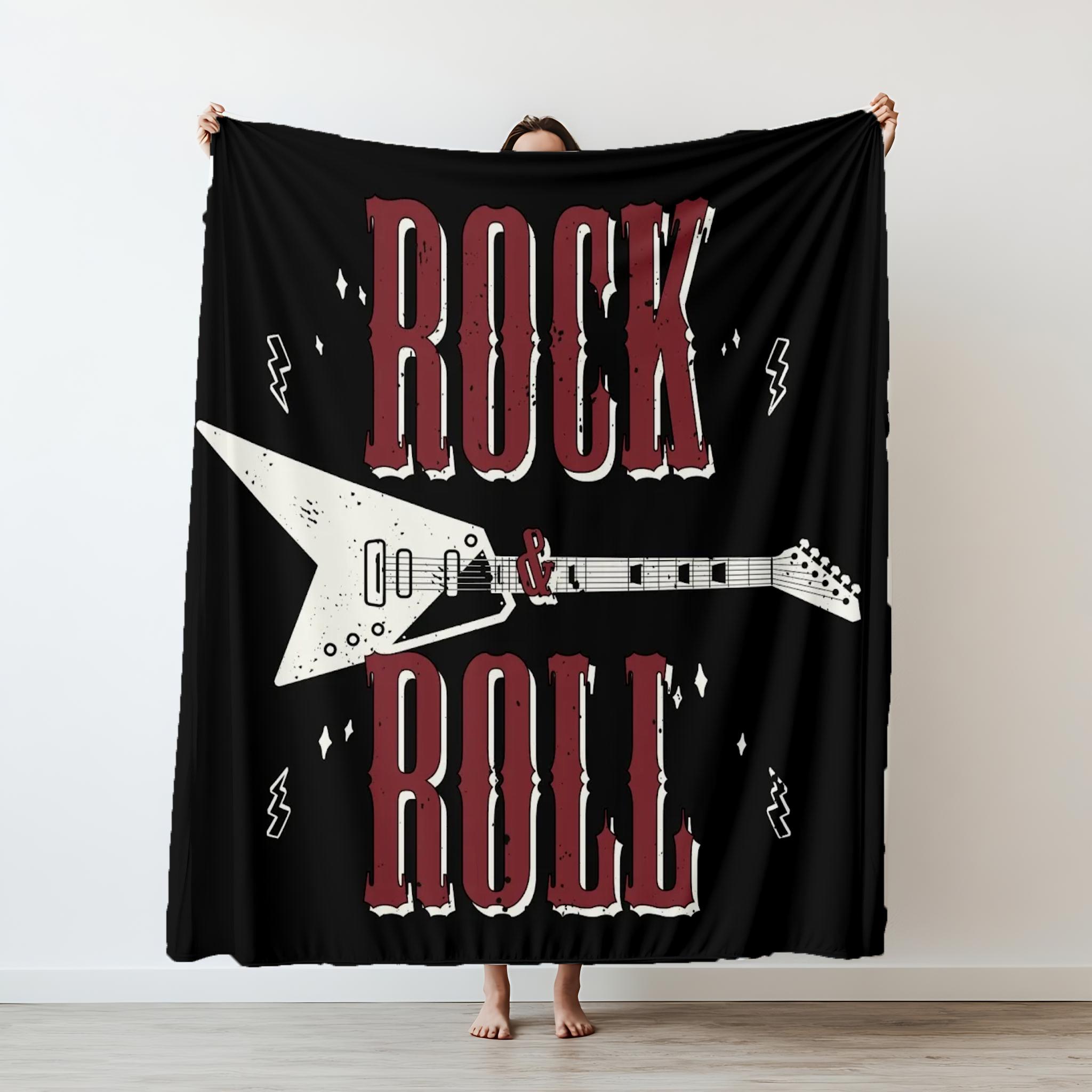 

Music Rock Enthusiast Theme printed soft blanket Sleeping blankets Can be used in the room sofa travel gift 75x100cm (30x40inch)