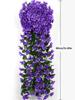 80cm Břečťanové květy Realistická závěsná rostlina Umělé závěsné květy pro venkovní Domov Svatbu Zahrada Dvůr Závěsné koše Wisteria Garland Dekorace