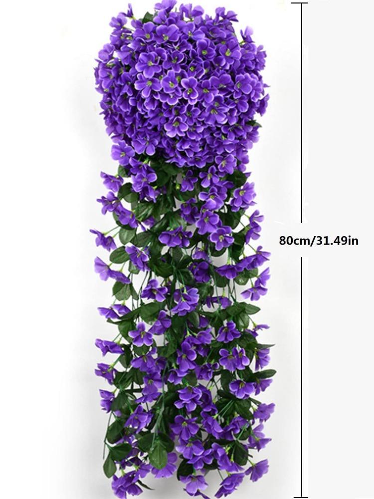 80cm Břečťanové květy Realistická závěsná rostlina Umělé závěsné květy pro venkovní Domov Svatbu Zahrada Dvůr Závěsné koše Wisteria Garland Dekorace