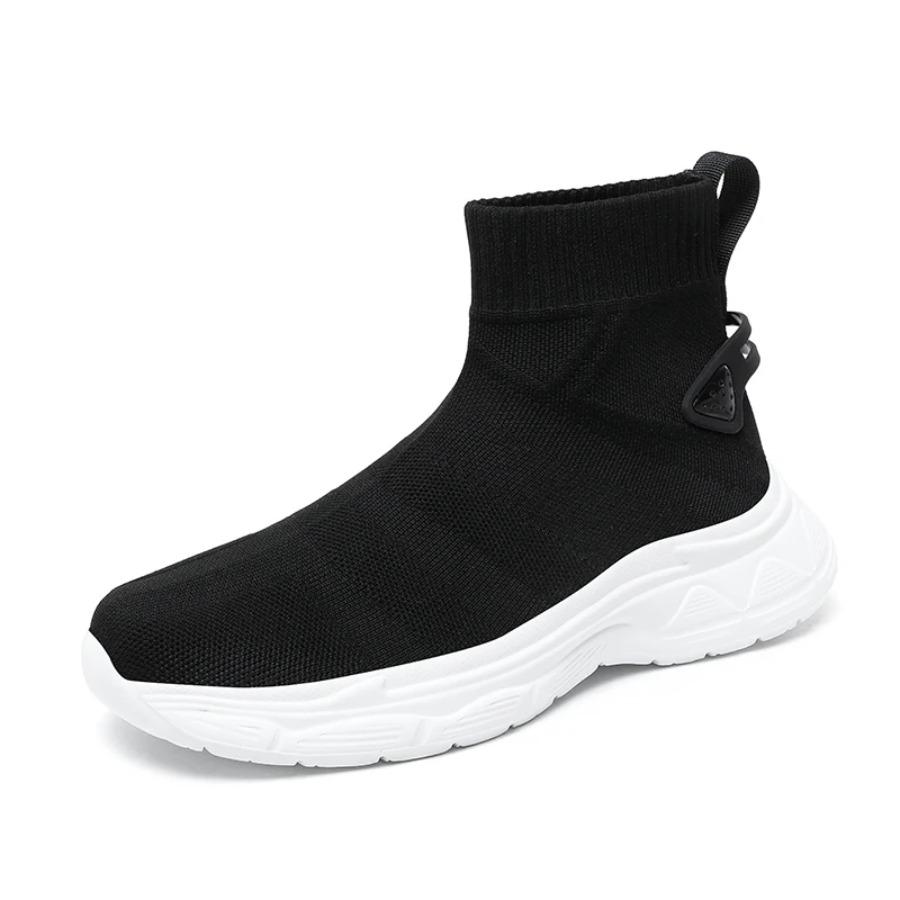 2025 Spring and Autumn New Flying Woven Large Size Casual Sports Shoes High Top Breathable Non-slip Couple 36-48 Ankle Boots