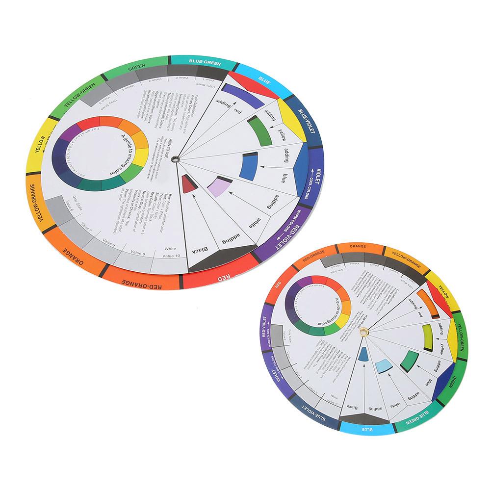 

2pcs Tattoo Color Wheel Pigment Color Wheel Mixing Guide Tattoo Accessory