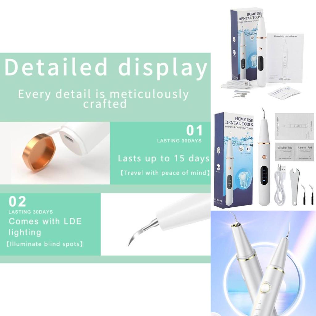 Ultrasonic Dental Cleaner For Removal Of Plaque And Tartar Professional Oral Hygiene Device For Home Use
