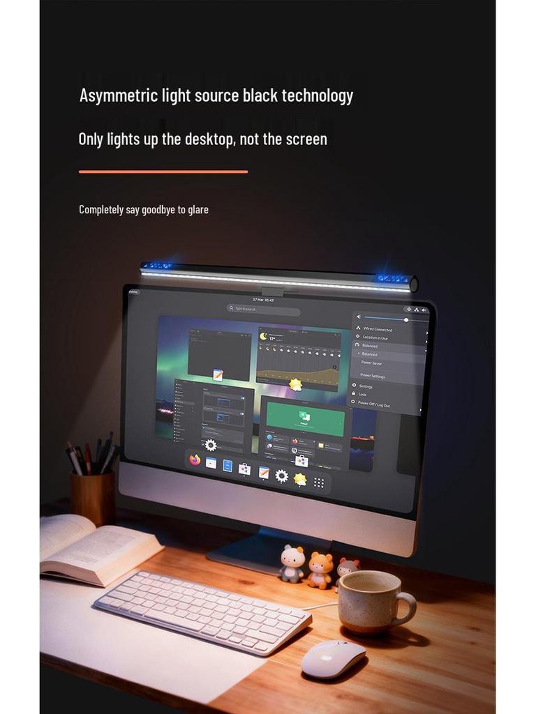 Vollspektrum LED Schreibtischlampe mit Blendschutz, Ra95 Hohe Farbwiedergabe und Augenschutz