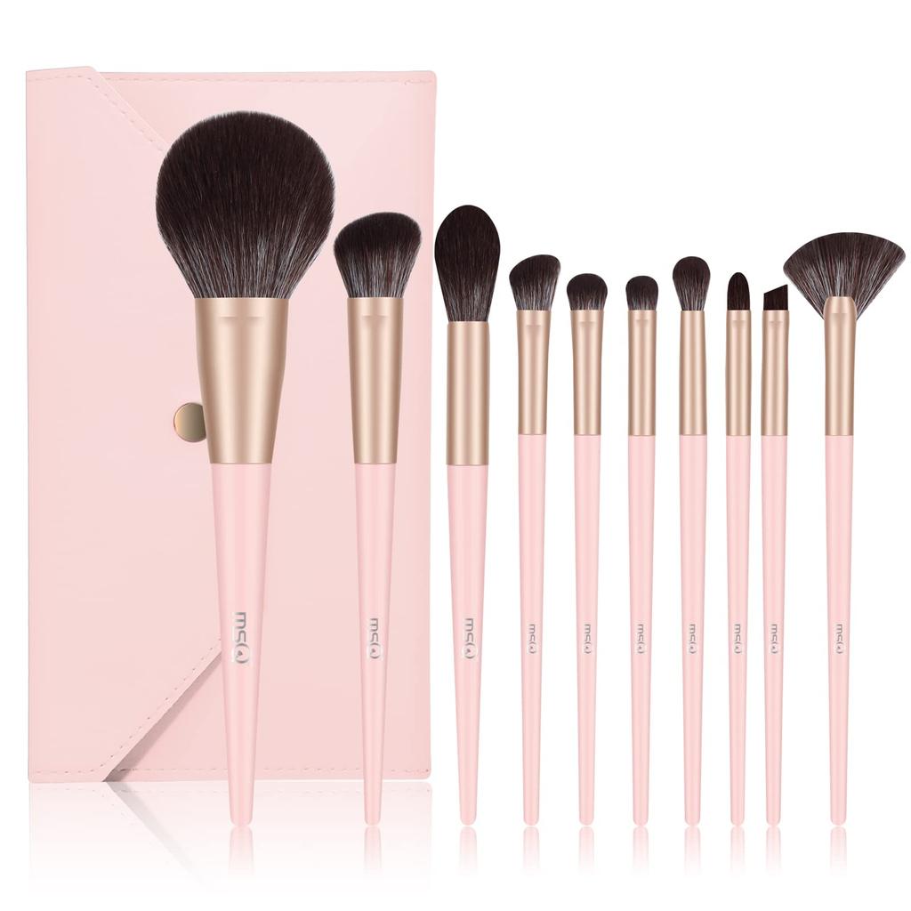 MSQ Makeup Brush 10 Soft Cosmetic Foundation Eyeshadow Blush and Made with Carefully Selected Super Suitable for Sensitive Skin Set, Brushes, Brushes,