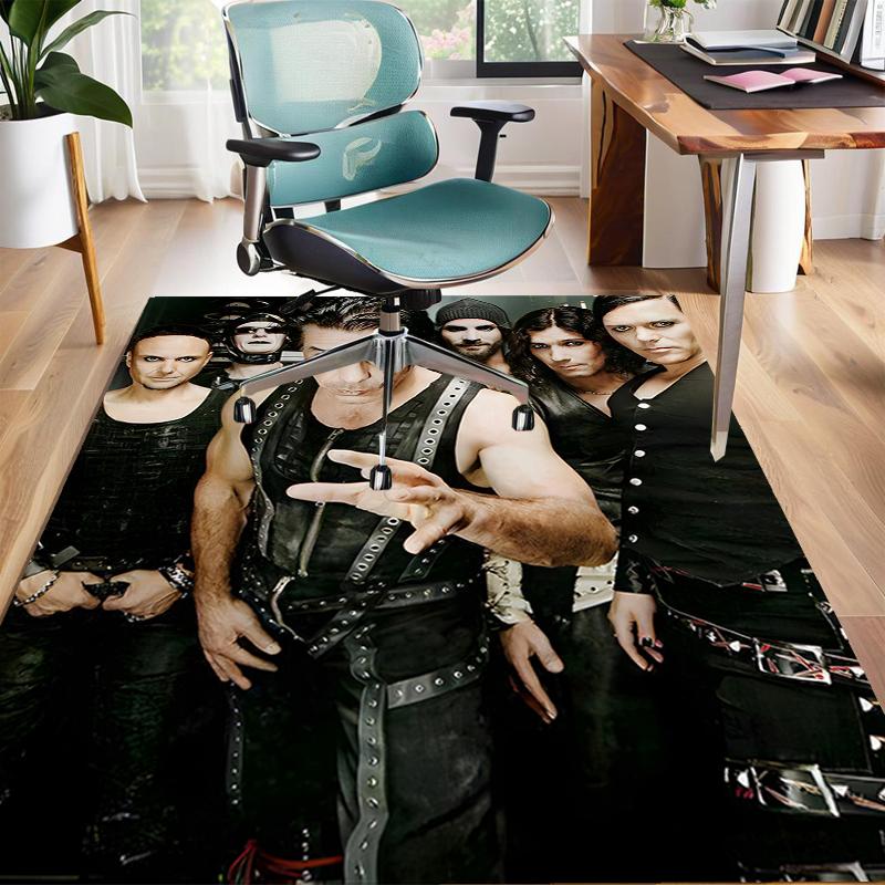 1pc Rammstein2 Design Area Rug - Non-Slip, Soft & Cozy Floor Mat for Living Room, Bedroom, Office - Indoor/Outdoor Decorative Carpet