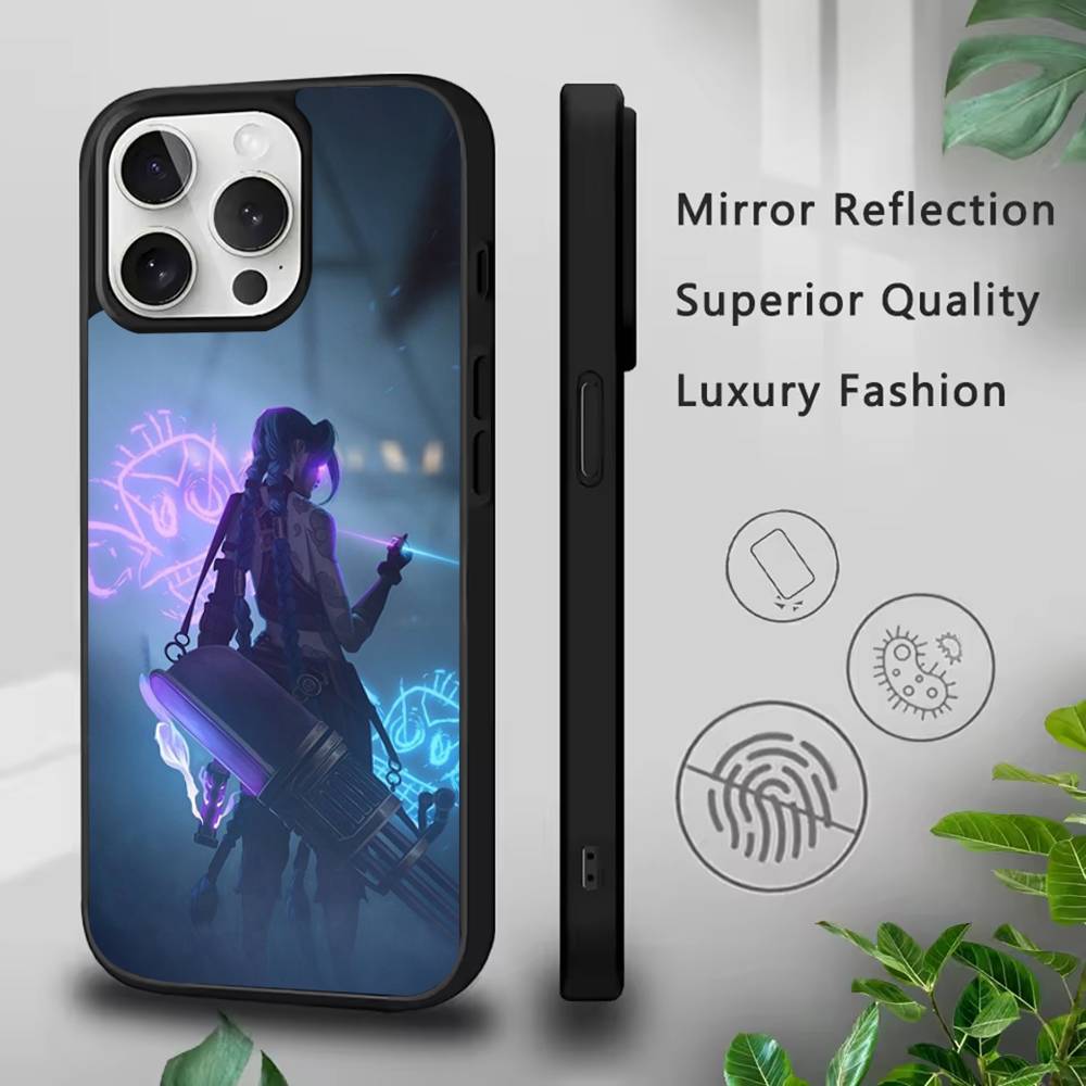 

Чехол для телефона Arcane Jinx Vi для iPhone 17,16,15,14,13,12,11,Pro,Max,Plus,Mini,SE4,E Магнитный Magsafe Беспроводная зарядка iPhone17Promax