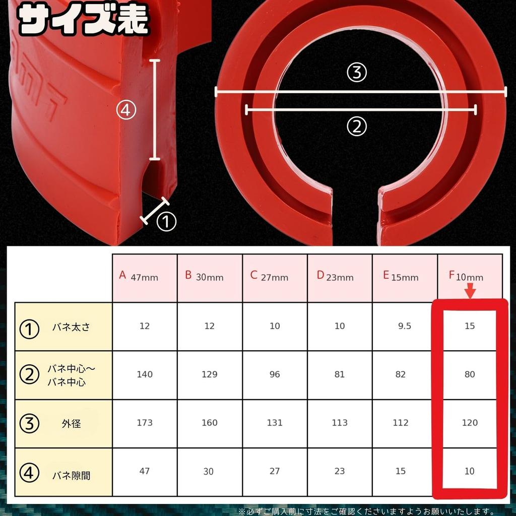 Pararect Rubber Spacer Spring Rubber Set of 2 Suspension Height Adjustment Shock Absorbing Rubber Spacer 12mm (F)